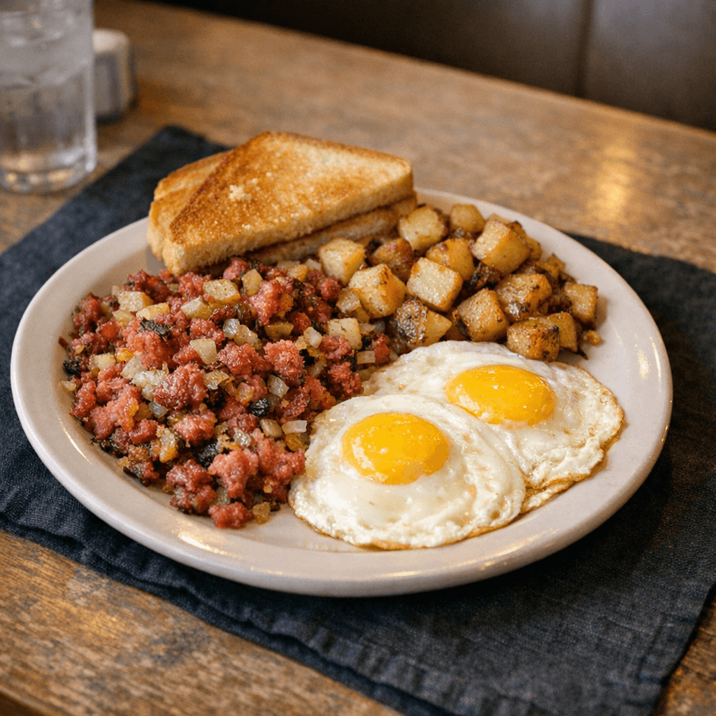 Corned Beef Hash & Eggs