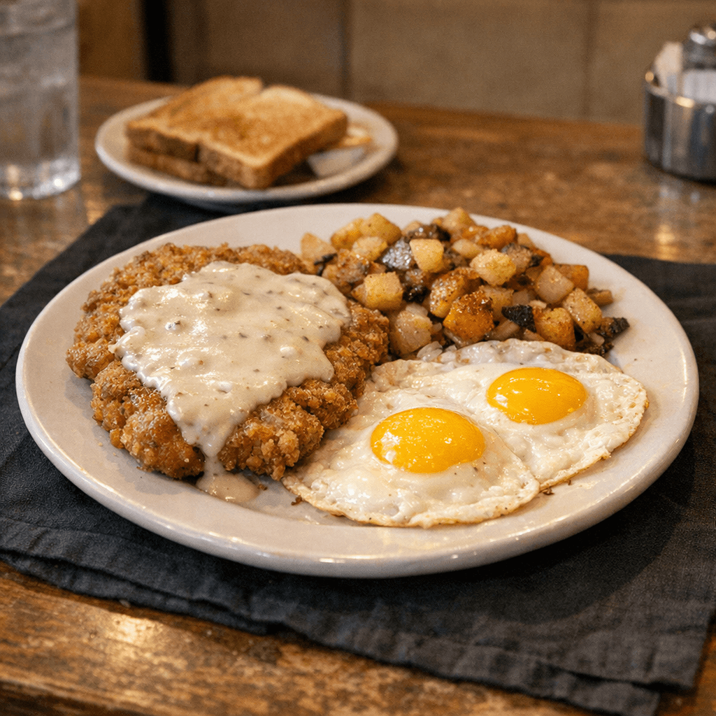 Country Fried Steak & Eggs