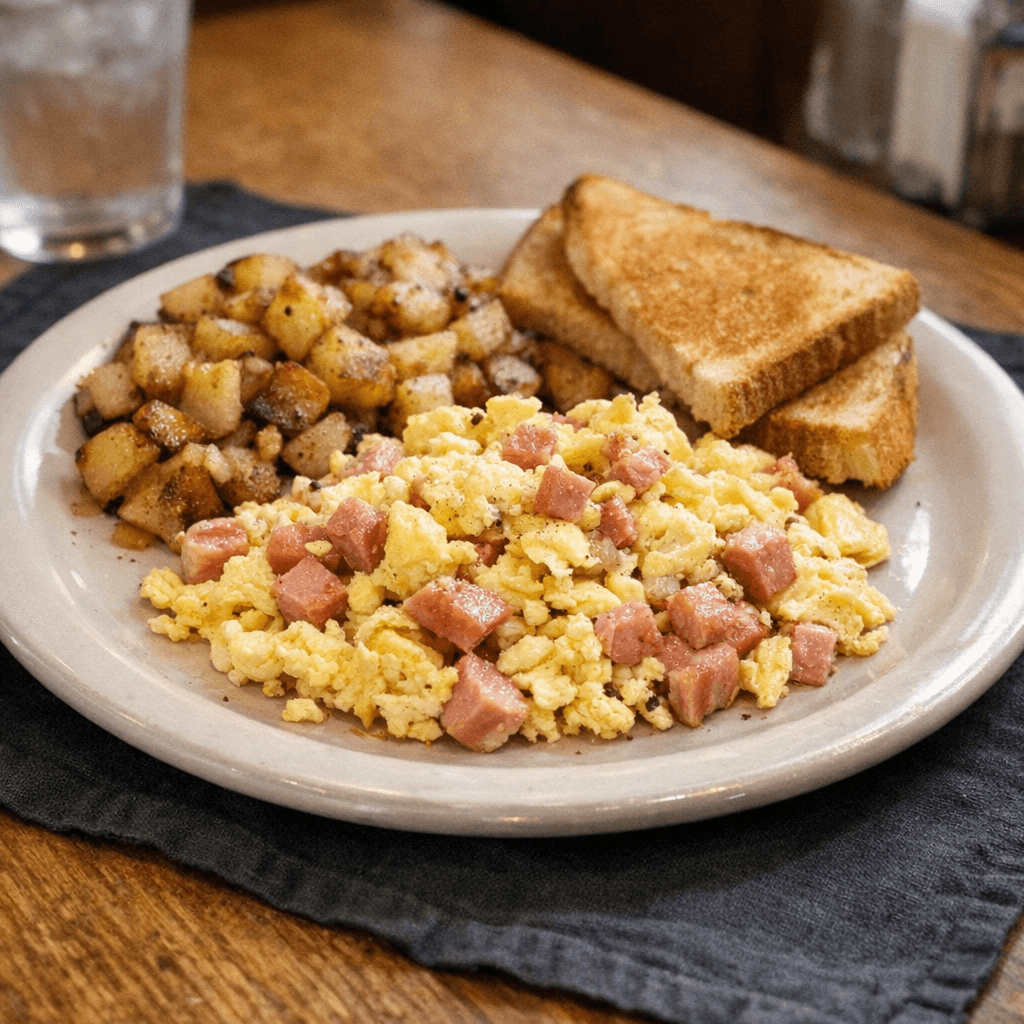 Diced Ham w/ Scrambled Eggs