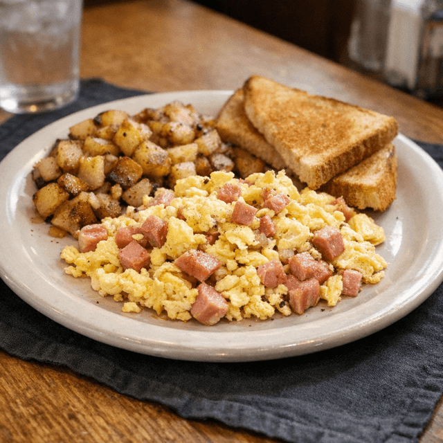 Diced Ham w/ Scrambled Eggs