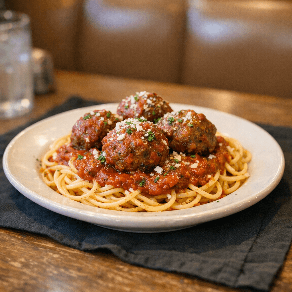 Spaghetti with Homemade Meatballs